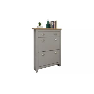GFW Lancaster Grey Shoe Rack 78x108cm