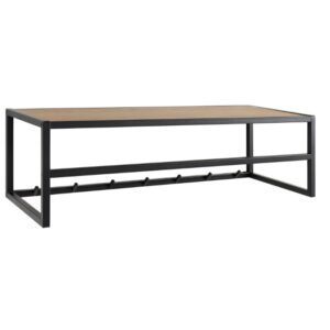 Nordform August Matt Black/Matt Wild Oak Hat Shelf 77x22cm